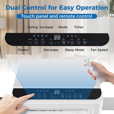 Costway 7000 BTU Portable Air Conditioner Floor AC Unit Air Cooler w/ Fan & Dehumidifier - 5