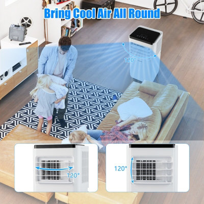 Costway 7000 BTU Portable Air Conditioner Mobile AC Unit 24H Timer w/ Fan & Dehumidifier Mode - 7