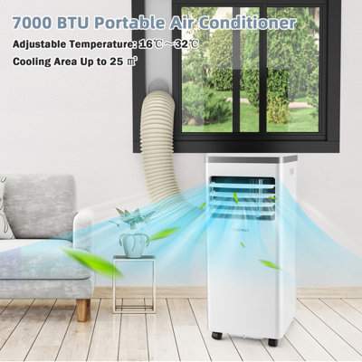 Costway 7000BTU Air Conditioner 3-in-1 Air Cooling Fan Dehumidifier with Remote Control - 4