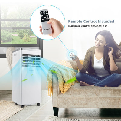 Costway 7000BTU Air Conditioner 3-in-1 Air Cooling Fan Dehumidifier with Remote Control - 6