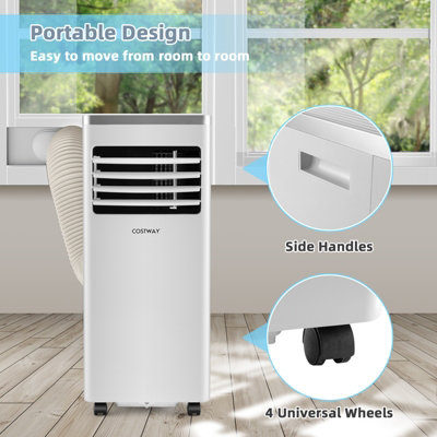 Costway 7000BTU Air Conditioner 3-in-1 Air Cooling Fan Dehumidifier with Remote Control - 8
