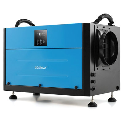 COSTWAY 70L/Day Crawl Space Commercial Dehumidifier w/ 24H Timer-Blue