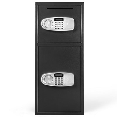 Costway 70L Digital Double Door Safe Box Steel Security Depository ...