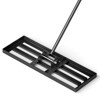 Costway 75 cm Lawn Leveling Rake Heavy Duty Metal Lawn Flat Rake w ...