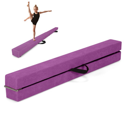costway-8-ft-folding-gymnastic-beam-gymnastics-balance-beam-purple
