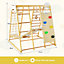 Costway 8 in 1 Wooden Climber Playset Kids Jungle Gym W/ Slide & Ladder