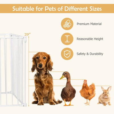 Costway 8 Panel Fireplace Fence Baby Pet Safety Gate Playpen Adjustable Room Divider - 4