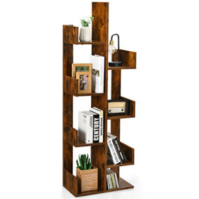 Costway 8 Tier Bookshelf Display Floor Standing Bookcase Storage Shelf for Living Room