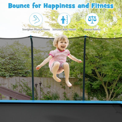 14 foot trampoline with net best sale