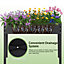 Costway 80 cm Tall Elevated Planter Box Stand Outdoor Metal Flower Bed w/ Drainage Hole
