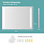 Costway 80CM x 60CM Bathroom Mirror Wall Mounted Mirror Adjustable Brightness