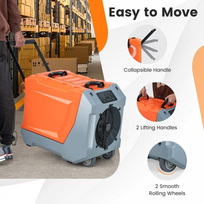 Costway 85 L/Day Commercial Dehumidifier Industrial Dehumidifier w/ Auto Defrost - 7