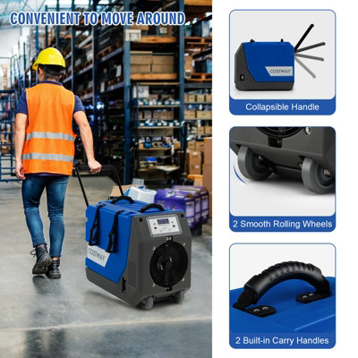 Costway 85L Commercial Dehumidifier Industrial Dehumidifier with Pump Drain Hose - 7