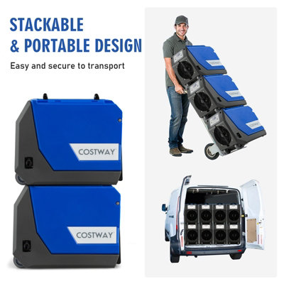 Costway 85L Commercial Dehumidifier Industrial Dehumidifier with Pump Drain Hose - 8