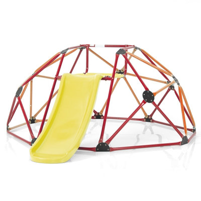 Costway 8FT Dome Climber Kids Toddler Climbing Frame With Slide