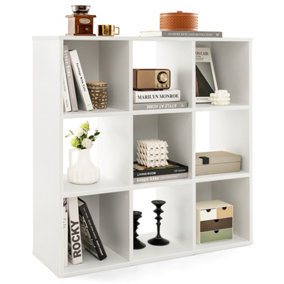 Costway 9 Cube Kids Storage Cabinet 4-Tier Bookcase Floor Display Shelf Toy Organizer