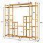 Costway 9-Tier Bamboo Plant Holder Stand Plant Shelf Storage Organizer Display Rack