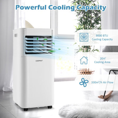 Costway 9000 BTU 3-in-1 Portable Air Conditioner Air Cooler w/ Fan & Dehumidifier Mode - 5