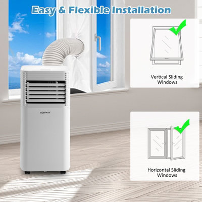 Costway 9000 BTU 3-in-1 Portable Air Conditioner Air Cooler w/ Fan & Dehumidifier Mode - 8