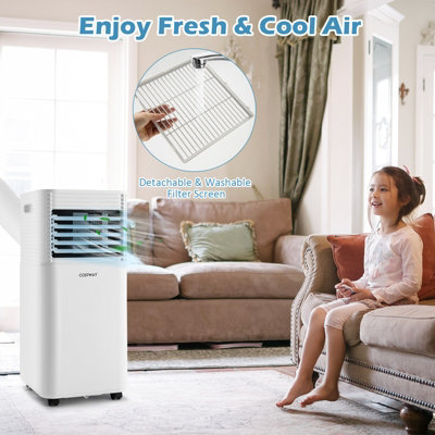Costway 9000 BTU 3-in-1 Portable Air Conditioner Air Cooler w/ Fan & Dehumidifier Mode - 9