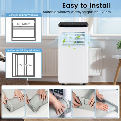 Costway 9000 BTU Air Conditioner 5-in-1 Air Cooling Heating Fan Dehumidifier - 9