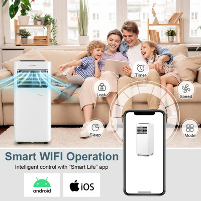 Costway 9000 BTU Portable Air Conditioner 5-in-1 Air Cooling Heating Fan Dehumidifier WIFI - 5
