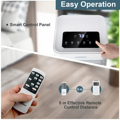 Costway 9000 BTU Portable Air Conditioner 5-in-1 Air Cooling Heating Fan Dehumidifier WIFI - 7