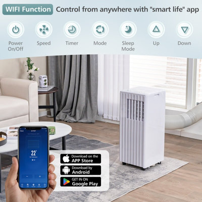Costway 9000BTU Portable Air Conditioner 4-in-1 Air Cooler Fan Dehumidifier AC Unit - 5