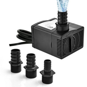 Costway 900L/H 22W Submersible Pump Fountain Water Pump with 2.2M High Lift 3 Nozzles