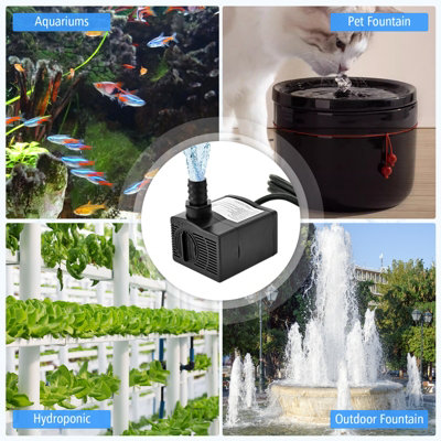 Costway 900L/H 22W Submersible Pump Fountain Water Pump with 2.2M High Lift 3 Nozzles - 7