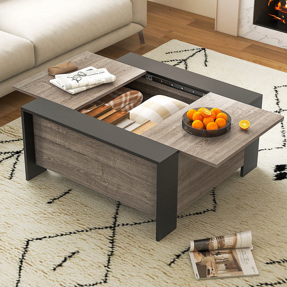 costway-92-x-92cm-coffee-table costway-92-x-92cm-coffee-table
