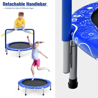 Costway 92cm Kids Trampoline Mini Rebounder w/ Safety Padded Cover & Full Covered Handle - 5