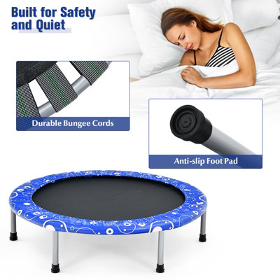 Costway 92cm Kids Trampoline Mini Rebounder w/ Safety Padded Cover & Full Covered Handle - 7