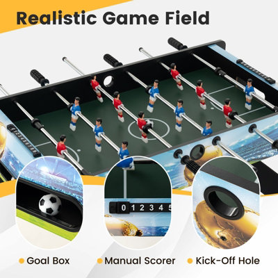 Costway 94cm Foosball Table Tabletop/Freestanding Soccer Game Table with Removable Legs - 3