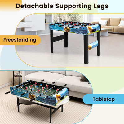 Costway 94cm Foosball Table Tabletop/Freestanding Soccer Game Table with Removable Legs - 7