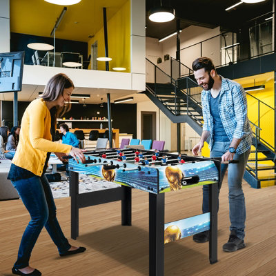 Costway 94cm Foosball Table Tabletop/Freestanding Soccer Game Table with Removable Legs - 8