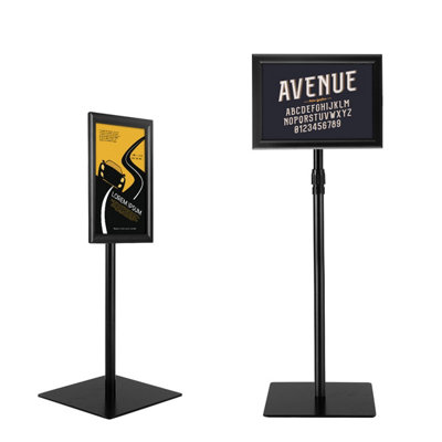 Costway A4 Sign Stand Adjustable Aluminum Poster Holder Floor Standing Snap Frame