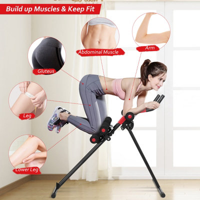 Costway Ab Workout Machine Foldable Abdominal Trainer Home Gym Strength Training Ab Cruncher