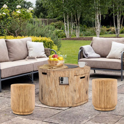 Tree stump deals coffee table outdoor