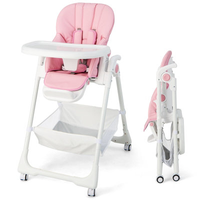 Costway Adjustable Baby High Chair Convertible Infant Dining Chair With ...