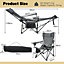 Costway Adjustable Camping Lounge Chair Portable Reclining Beach Chair W/ Footrest