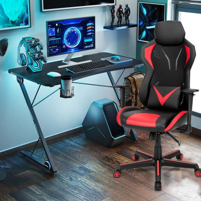 Costway Adjustable Height 360 Degrees Swivel Computer Gamer Chair ...
