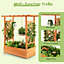 Costway aised Garden Bed Planter Box w/ Side & Top Trellis for Vine Climbing Plants