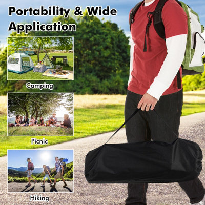 Costway Aluminum Folding Camping Table Roll Up Portable Picnic Table with Carrying Bag - 8
