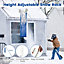 Costway Aluminum Snow Roof Rake Adjustable Snow Removal Tool Widened Head Design 6M