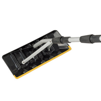 Costway Aluminum Snow Roof Rake Telescoping Snow Shovel Durable Multi-tool W/ Large Blade - 4
