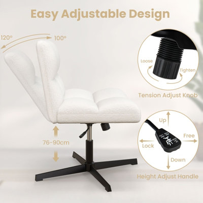 Armless home deals office chair