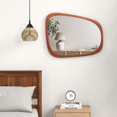 Costway Asymmetrical Mirror HD Odd Shaped Decorative Wall Mirror Irregular Shape for Bathroom Entryway - 6