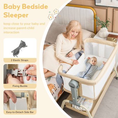 Adjustable height outlet crib