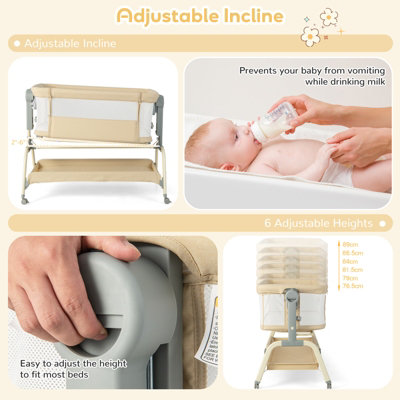 Adjustable height bassinet hotsell